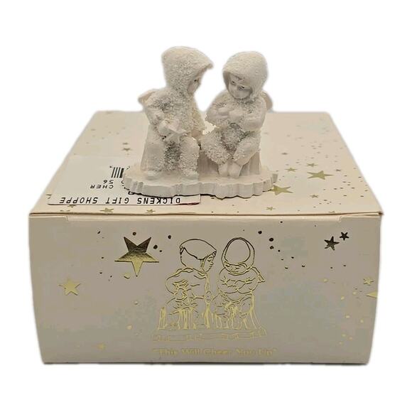 Vtg Snowbabies Dept. 56 This Will Cheer You Up Pewter Miniatures 7639-2 U311 - Picture 1 of 12